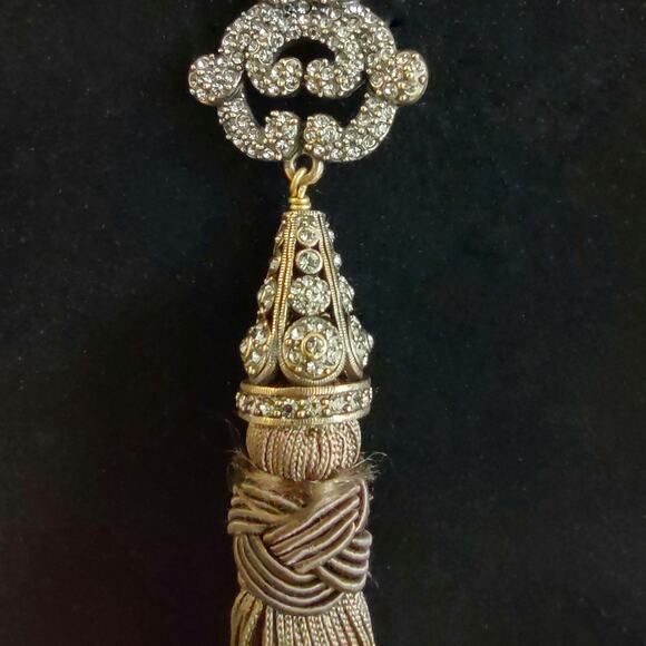 HEIDI DAUS Necklace Smokey Quartz Dragon Pendant Swarovski Crystals Statement Pc - Picture 6 of 13